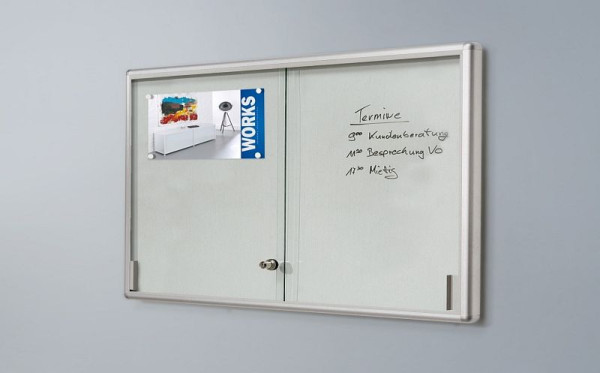 BST Schiebetür-Schaukasten, Innen, Stahlemaille weiss, 910x50x970mm, 12xDIN A4, MEDIA-ST12-EM