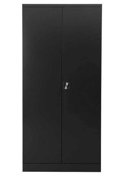 Gürkan Flügeltürenschrank, 42 x 92 x 195 cm, Anthrazit, Fachboden Stück 4, FLC.19/N, 100096