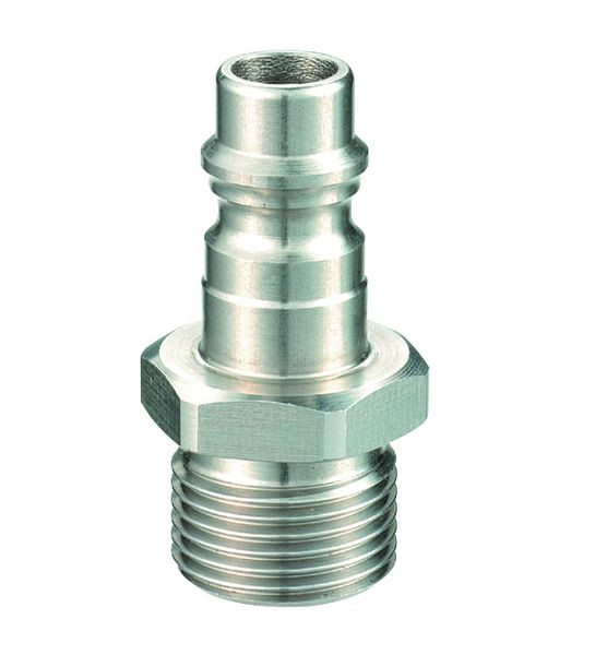 Prevost Atemluft, Stecknippel mit zylindrischem Außengewinde und langem Profil, AG BSPP= G 3/8, BAP 076152