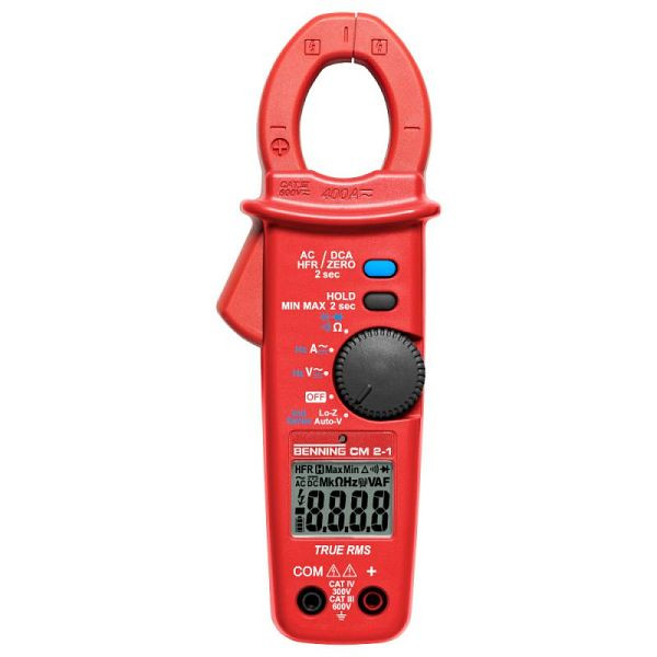 Benning CM 2-1 Stromzangen-Multimeter, Anzeigeumfang: 4.000 (beleuchtet), 044689