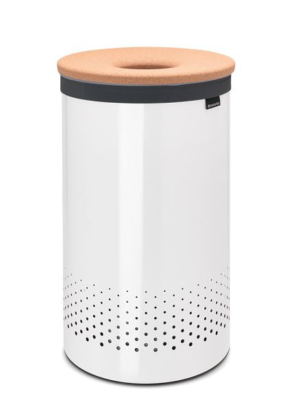 Brabantia Wäschebox 60 Liter weiß / Korkdeckel, 104404