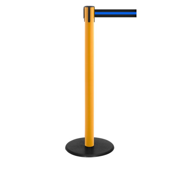 Stein HGS Personenleitsystem -P-Line Famous-, gelb, schwarz/blau/schwarz waagerecht (gestreift), mit Gurtendstück (Standard), Gurtlänge: 4 m, 12820-0702