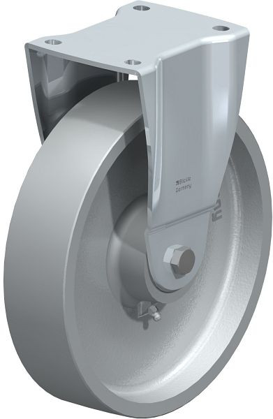 Blickle BH-G 250K Stahlblech-Bockrolle, Schwerlast-Ausführung, mit Anschraubplatte, Guss, Grau, 48959