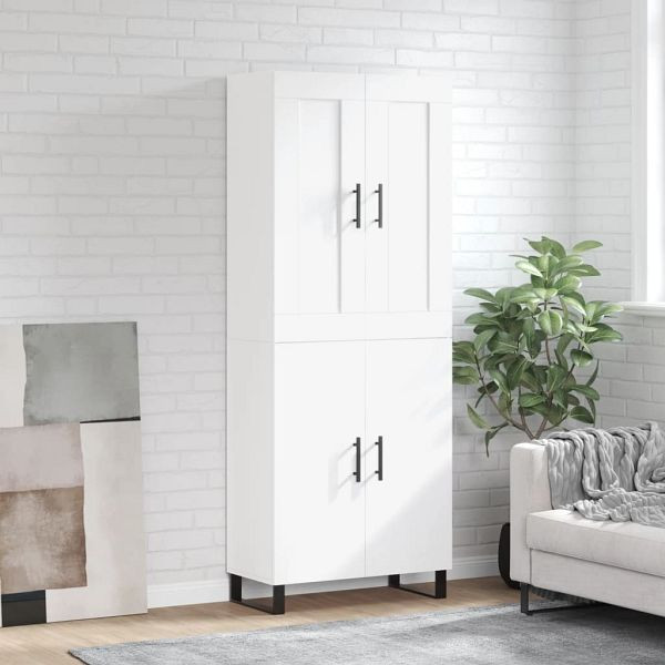 vidaXL Highboard Weiß 69,5x34x180 cm Holzwerkstoff, 3199577