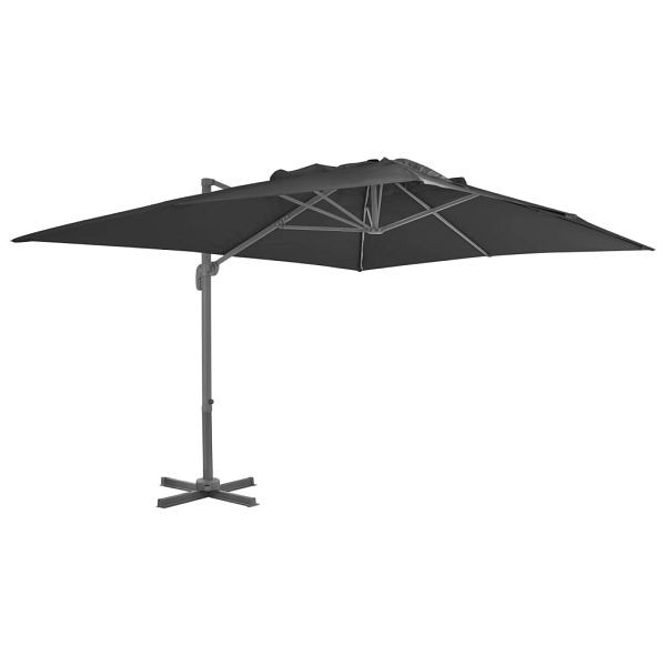 vidaXL Ampelschirm mit Aluminium-Mast 4x3 cm Schwarz, 47001