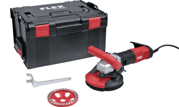 FLEX Kompakter Sanierungsschleifer für randnahes, staubfreies Schleifen, 125 mm LD 16-8 125 R, Kit Turbo-Jet II, 504939