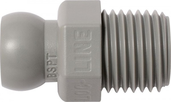 Loc-Line BSPT-Anschluß 1/4" grau, VE: 50 Stück, L49438G