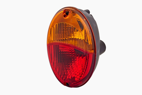 HELLA Heckleuchte, Agroluna, Glühlampe, 12/24V, Anbau/Einbau/geschraubt, Scheibenfarbe: gelb/rot, Schutz-Kontakt-Stecker, links/rechts, 2SD 343 130-011