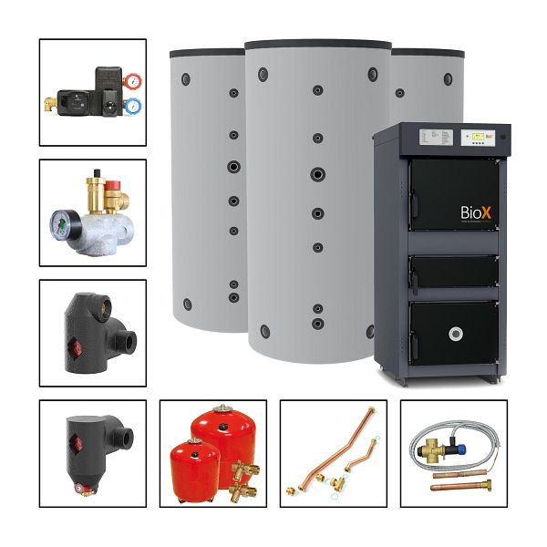 Solarbayer Holzvergaserset BioX 45 - 1C Variante C (1x SLS-1000, 2x SLS-1000-S), 310711200