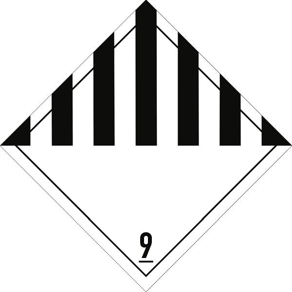 Moedel Gefahrzettel Klasse 9, Folie, 250x250 mm, 66103, 4060081030200