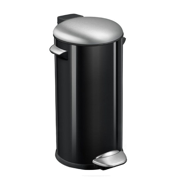 STEIN HGS Belle Deluxe Treteimer, schwarz glänzend,matt s/s, 30 Liter, 83979.0012