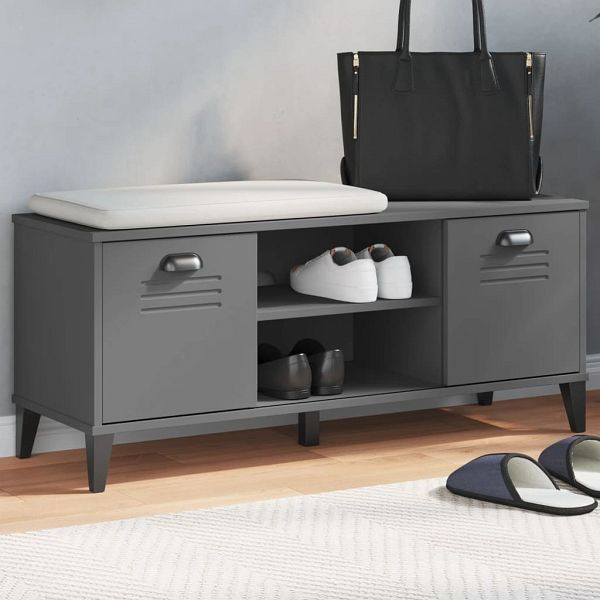 vidaXL Schuhbank VIKEN Anthrazit 106x35x45 cm Holzwerkstoff, 374934