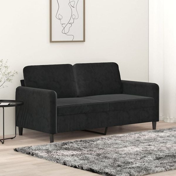 vidaXL 2-Sitzer-Sofa Schwarz 140 cm Samt (Polyester), 359447
