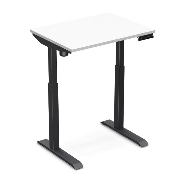 Worktrainer Sitz-Steh-Schreibtisch StudyDesk (Schwarz / Weiß 80 x 60 cm), StD-xs-blk-Weiß