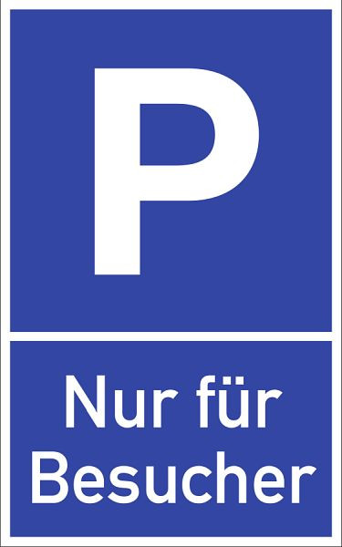 Moedel Parkplatzschild - Nur für Besucher, Aluminium, 250x400 mm, 57003