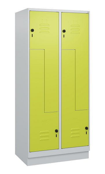 C+P Z-Spind Classic PLUS, Sockel, 4 Abteile, 1800x800x500mm, 7035/0024, Drehriegel, 0800237-224 S10010