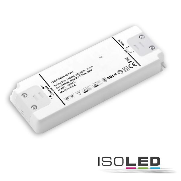 ISOLED LED Trafo 48V/DC, 0-60W, ultraflach, SELV, 116150