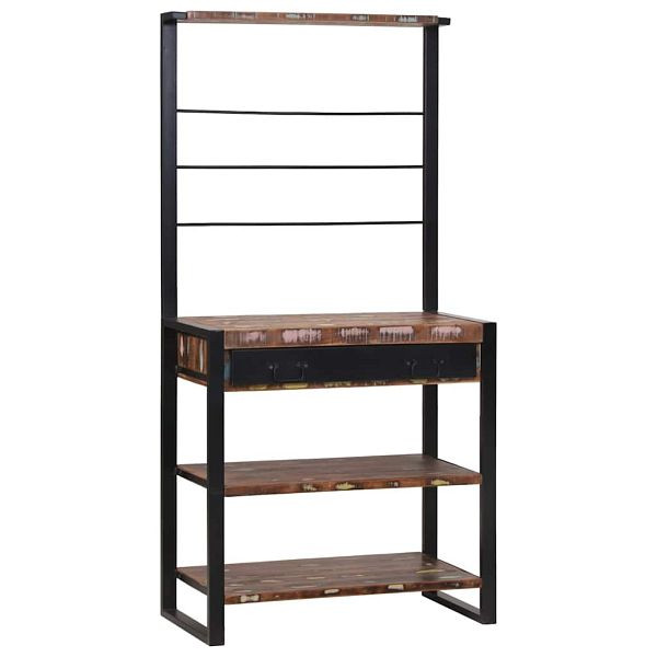 vidaXL Küchenregal Mehrfarbig 80 x 40 x 160 cm Massivholz Altholz, 4015990