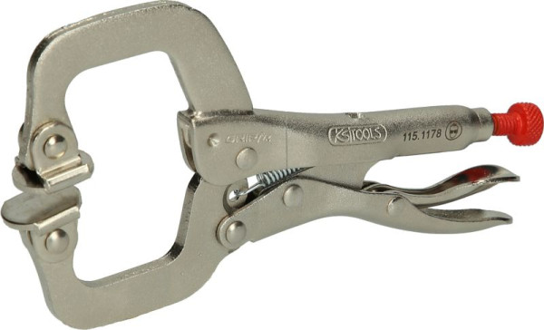 KS Tools Schweiß-Klammer-Gripzange beweglichen Spannbacken 0-25mm, 115.1178