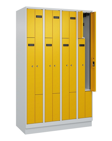 C+P Z-Spind Evolo PLUS, Sockel, 8 Fächer, 1950x1200x500mm, 7035/1004, Zylinderschloss, 049023-408 S10028