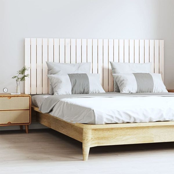 vidaXL Wand-Kopfteil Weiß 166x3x60 cm Massivholz Kiefer, 824859