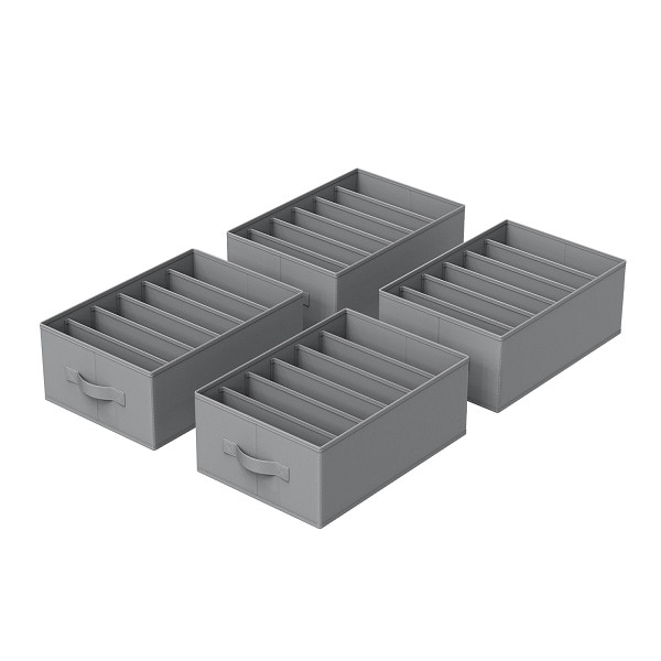 SONGMICS Kleiderschubladen-Organizer, Hell Grau, 42x30x17 cm, RUS009G04