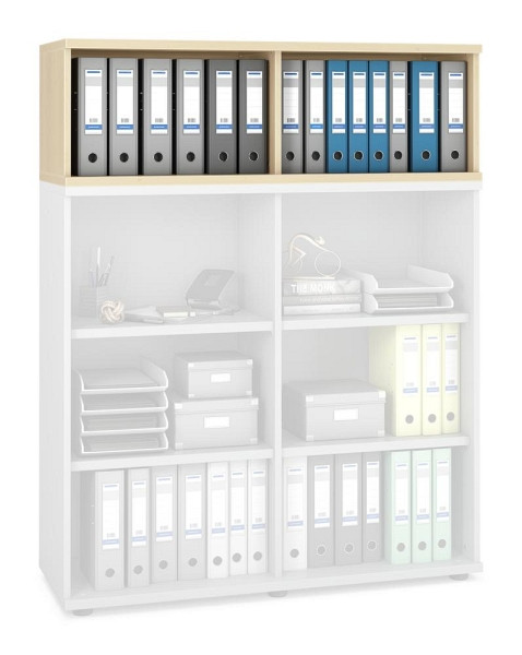 Deskin Aufsatzregal MULTI M pro, Dekor: Ahorndekor, BxHxT: 1200 x 390 x 420 mm, 272691