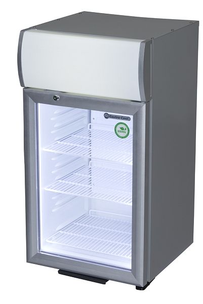 Gastro-Cool Kühlschrank mit Display - silber - LED - GCDC50 102401