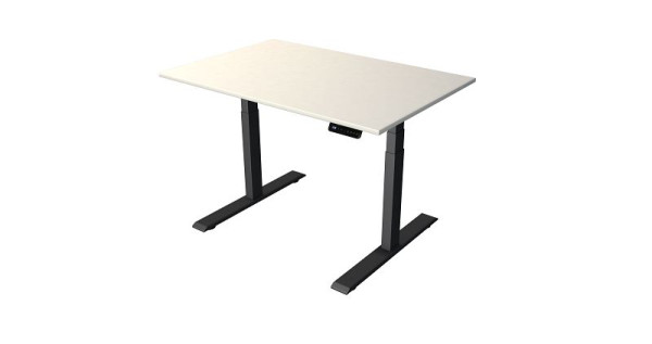 Kerkmann Steh-/Sitztisch B 1200 x T 800 mm, anthrazit, elektrisch höhenverstellbar von 630 - 1270 mm, Weiß/anthrazit, 10270510
