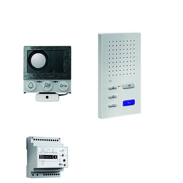 TCS audio:pack Einbau für 1 Wohneinheit, mit Einbaulautsprecher ASI12000 + 3x Freisprecher ISW3030 + Steuergerät BVS20, PAIF010/004