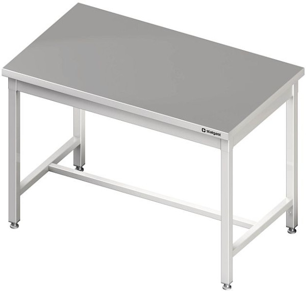 Stalgast Zentralarbeitstisch mit mittiger Strebe, 1000x800x850 mm, ohne Aufkantung, verschweißt, VAT10804
