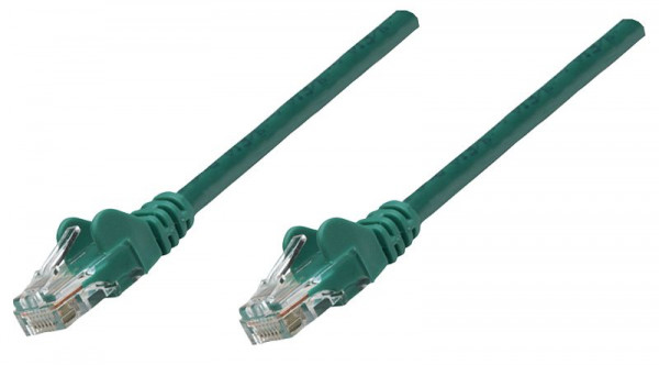 INTELLINET Netzwerkkabel, Cat5e, U/UTP, CCA, RJ45-Stecker/RJ45-Stecker, 0,25 m, grün, 737340