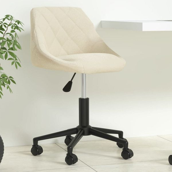 vidaXL Bürostuhl Drehbar Creme Samt, trendig, Polyester, 335483