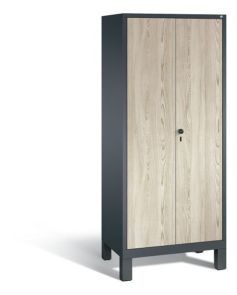 C+P Spind Evolo, 2 Abteile, H1850xB810xT500 mm, Anthrazit/MDF Esche, 48012-22 S10251