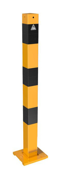 Schake Absperrpfosten Stahlrohr Ø 70 x 70 mm lösbar, abnehmbar gelb / schwarz, ohne Öse, 470APBG