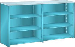 LISTA Sideboard L1006 (BxTxH) 2 x 1000x350x1100mm 80kg Farbe: Lichtblau, Multiplex Stärke: 30mm, 45.976.010