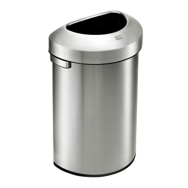 STEIN HGS Urban Halbrund Abfalleimer, Edelstahl, matt, 83675.0001