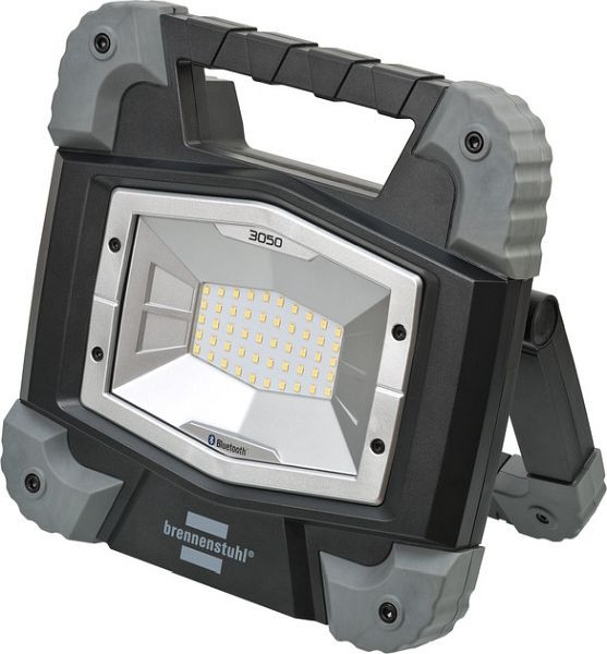 Brennenstuhl LED Baustrahler TORAN (Arbeitsstrahler mit Bluetooth Verbindung, 30W, 3400lm, IP55, mit Lichtsteuerung per App und 5m RN-Kabel), 1171470900