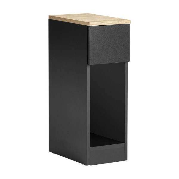 SoBuy Nachttisch mit einer Schublade Schwarz 35x20x60 cm, Modern, FBT111-SCH