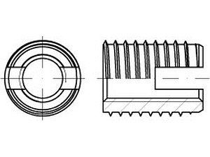 ART 88302 ENSAT-Gewindeeinsätze Stahl gehärtet M 12 galvanisch verzinkt, Typ 302 VE=S (25 Stück)