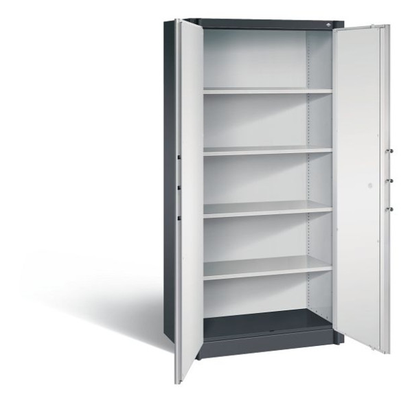 C+P Feuerschutzschrank Certos, H1950xB930xT500mm, Farbe: Schwarzgrau / Lichtgrau, Klinkengriff, 5 OH, 1170-00 S10078