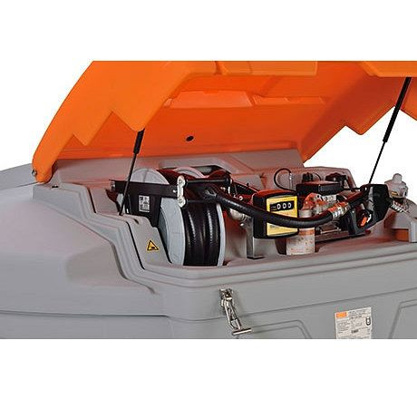 Cemo Schlauchaufroller mit 8 m Schlauch DN 25 für Cube-Dieseltank 5000 Liter, 11092