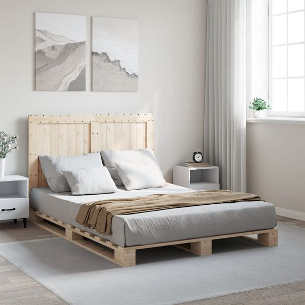 vidaXL Massivholzbett mit Kopfteil 140x200 cm Kiefer, 3281534