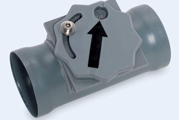 Cemo Drosselklappe DN 75, PPs, Zubehör für Abluftventilatoren, 11434