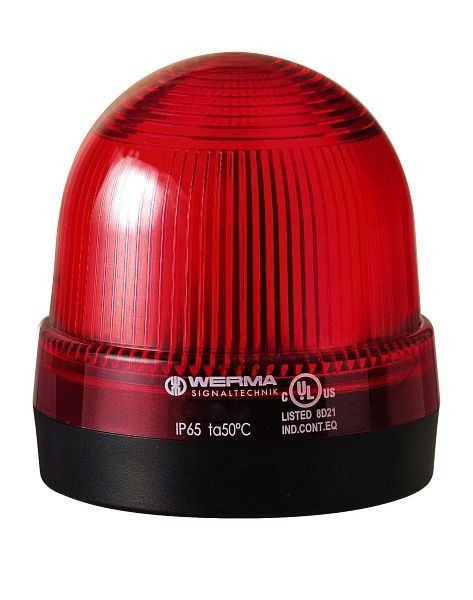 WERMA Blitzleuchte Bodenmontage 230VAC 79 x 75 mm RD- rot, 222.100.68