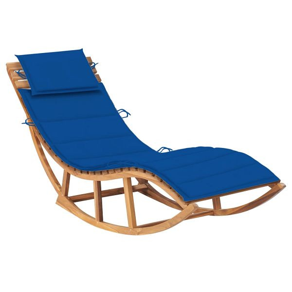 vidaXL Schaukelliege mit Auflage Massivholz Teak, 3063343