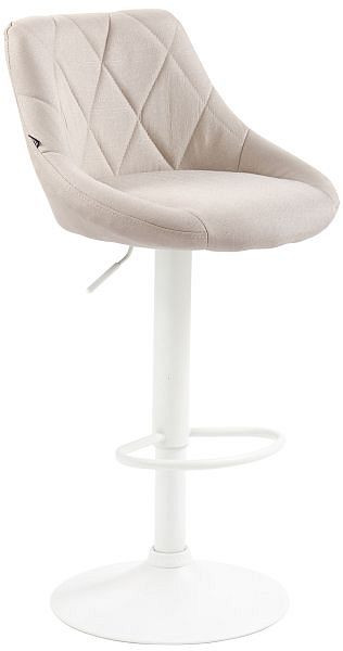 CLP Barhocker Lazio Stoff weiß, creme, 321784, 4251756486860