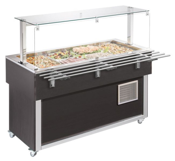 NordCap Salatbar TR-GREEN 6/1 SERVICE, für GN 1/1-200, steckerfertig, statische Kühlung, 434703801