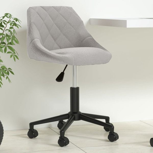vidaXL Bürostuhl Drehbar Hellgrau Samt, Material: Samt (100% Polyester), Stahl, 335484