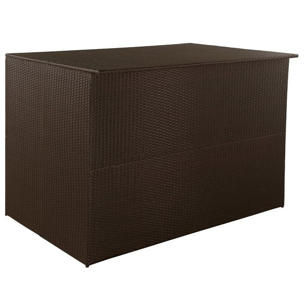 vidaXL Garden-Auflagenbox Braun 150x100x100 cm Poly Rattan, 44246